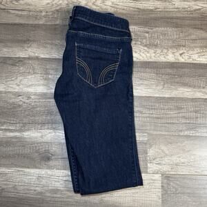 Hollister Women Jeans 1L W25 L31 Blue Cotton Blend Slim Stretch Denim